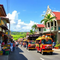 A vibrant street scene in Baliuag, Bulacan, showcasing local culture and lifestyle