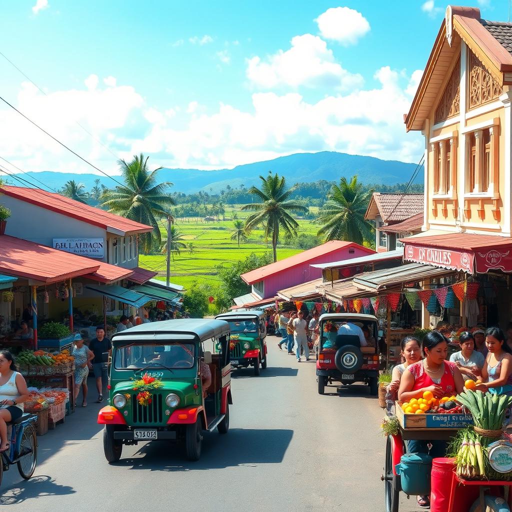 A vibrant street scene in Baliuag, Bulacan, showcasing local culture and lifestyle