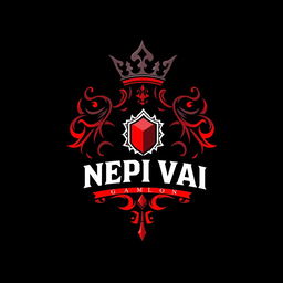 A striking digital logo for a Facebook ID featuring the username "Nepi Vai"