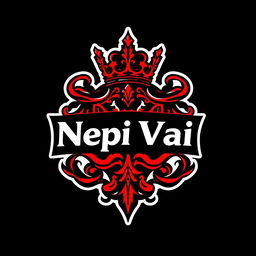 A striking digital logo for a Facebook ID featuring the username "Nepi Vai"