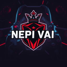 A digital logo design for a Facebook ID featuring the username "Nepi Vai"