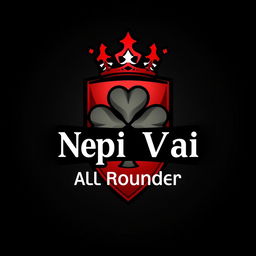 A digital logo for a Facebook ID featuring the username 'Nepi Vai gamer'