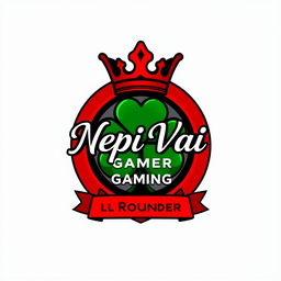 A digital logo for a Facebook ID featuring the username 'Nepi Vai gamer'