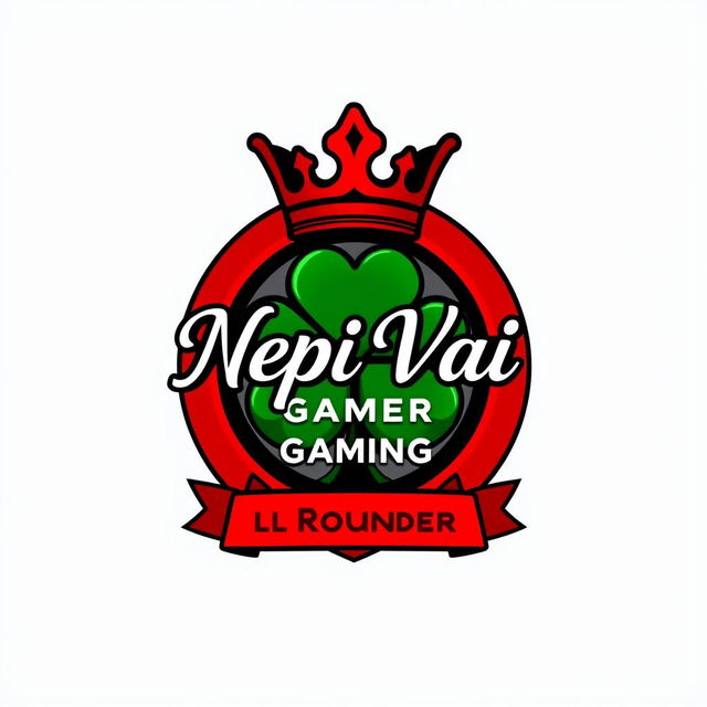 A digital logo for a Facebook ID featuring the username 'Nepi Vai gamer'