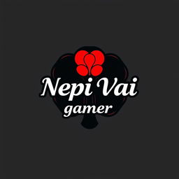 A stylish and modern digital logo for a Facebook ID featuring the username 'Nepi Vai gamer'