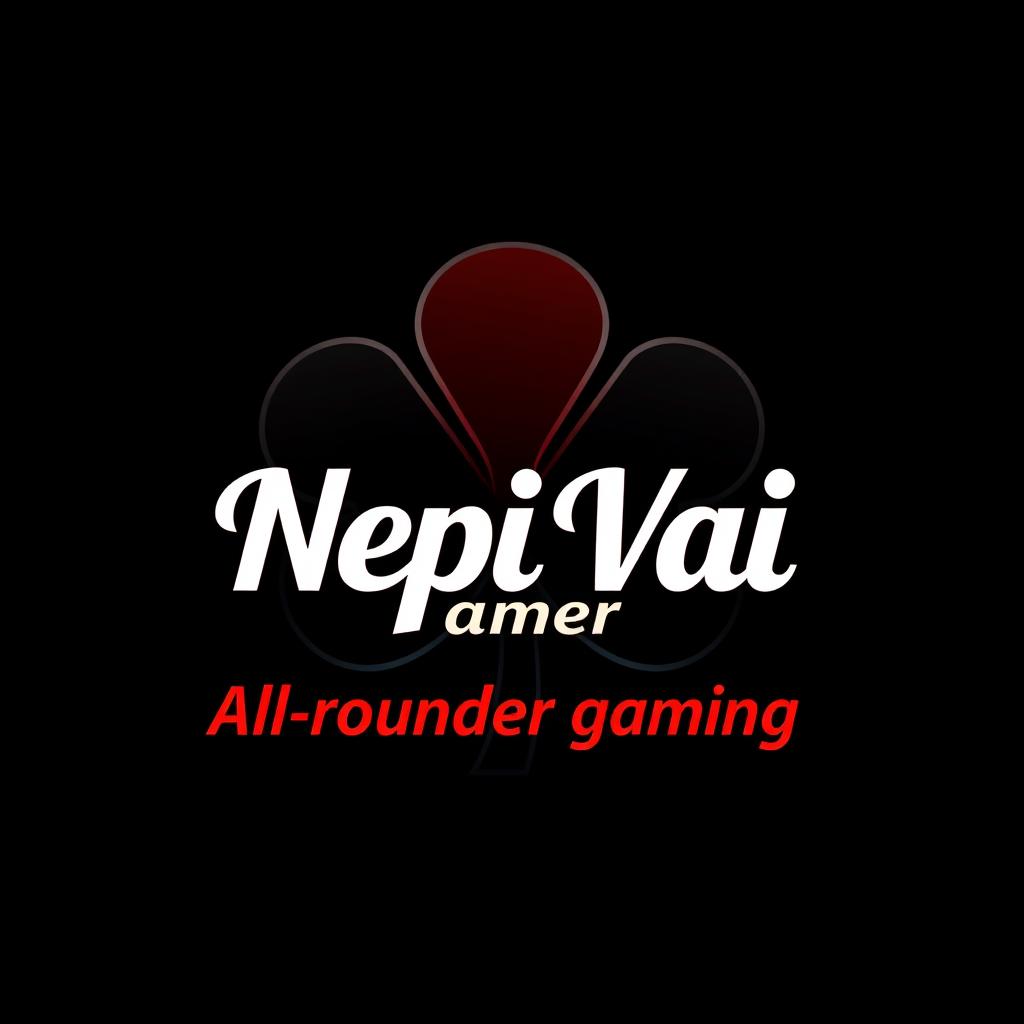 A stylish and modern digital logo for a Facebook ID featuring the username 'Nepi Vai gamer'