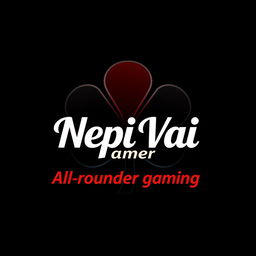 A stylish and modern digital logo for a Facebook ID featuring the username 'Nepi Vai gamer'