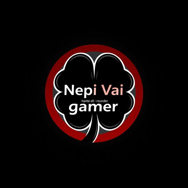 A stylish and modern digital logo for a Facebook ID featuring the username 'Nepi Vai gamer'