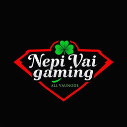 A digital logo design for a Facebook ID with the username 'Nepi Vai gamer'