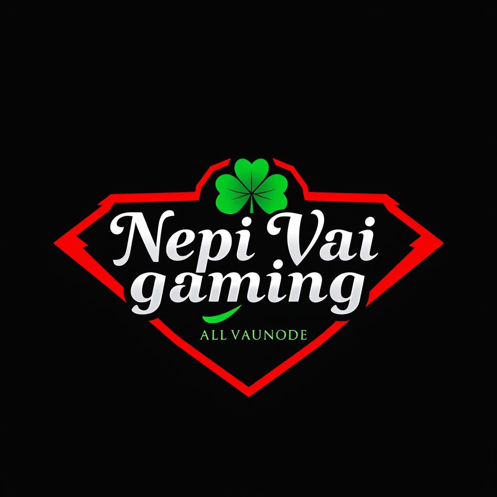 A digital logo design for a Facebook ID with the username 'Nepi Vai gamer'