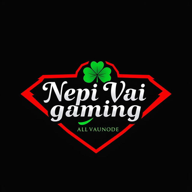 A digital logo design for a Facebook ID with the username 'Nepi Vai gamer'