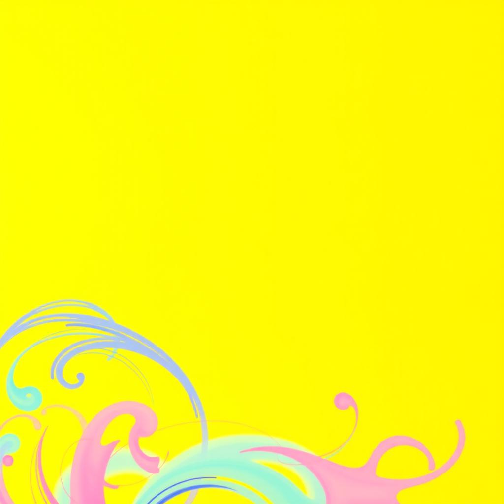 A vibrant yellow background, radiating warmth and energy, creating a cheerful and lively atmosphere