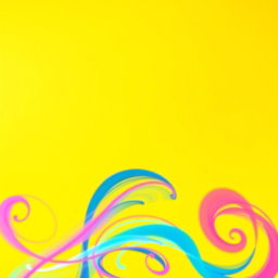 A vibrant yellow background, radiating warmth and energy, creating a cheerful and lively atmosphere