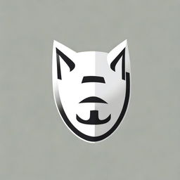 A high-quality emblem design featuring the earlier described futuristic pig head