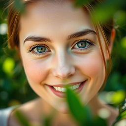 A portrait of a person with striking eyes resembling the user’s, captured in bright daylight
