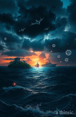 A captivating artistic representation of the Bermuda Triangle, showcasing its enigmatic allure