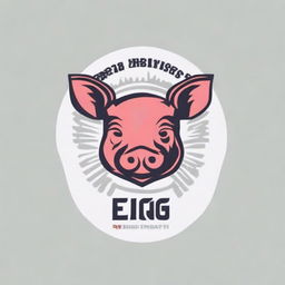 A top-quality crest design featuring the previously described futuristic pig head