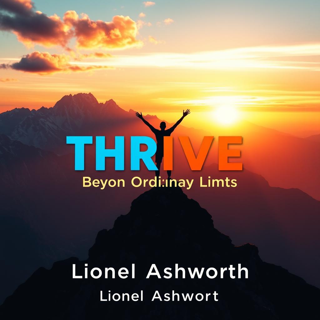 A breathtaking realistic landscape of a mountain range at sunrise, filled with stunning colors symbolizing limitless possibilities