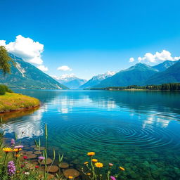 A stunning, high-resolution image showcasing tranquil water features