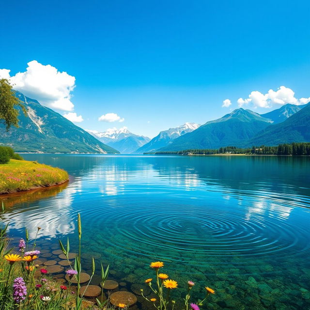 A stunning, high-resolution image showcasing tranquil water features