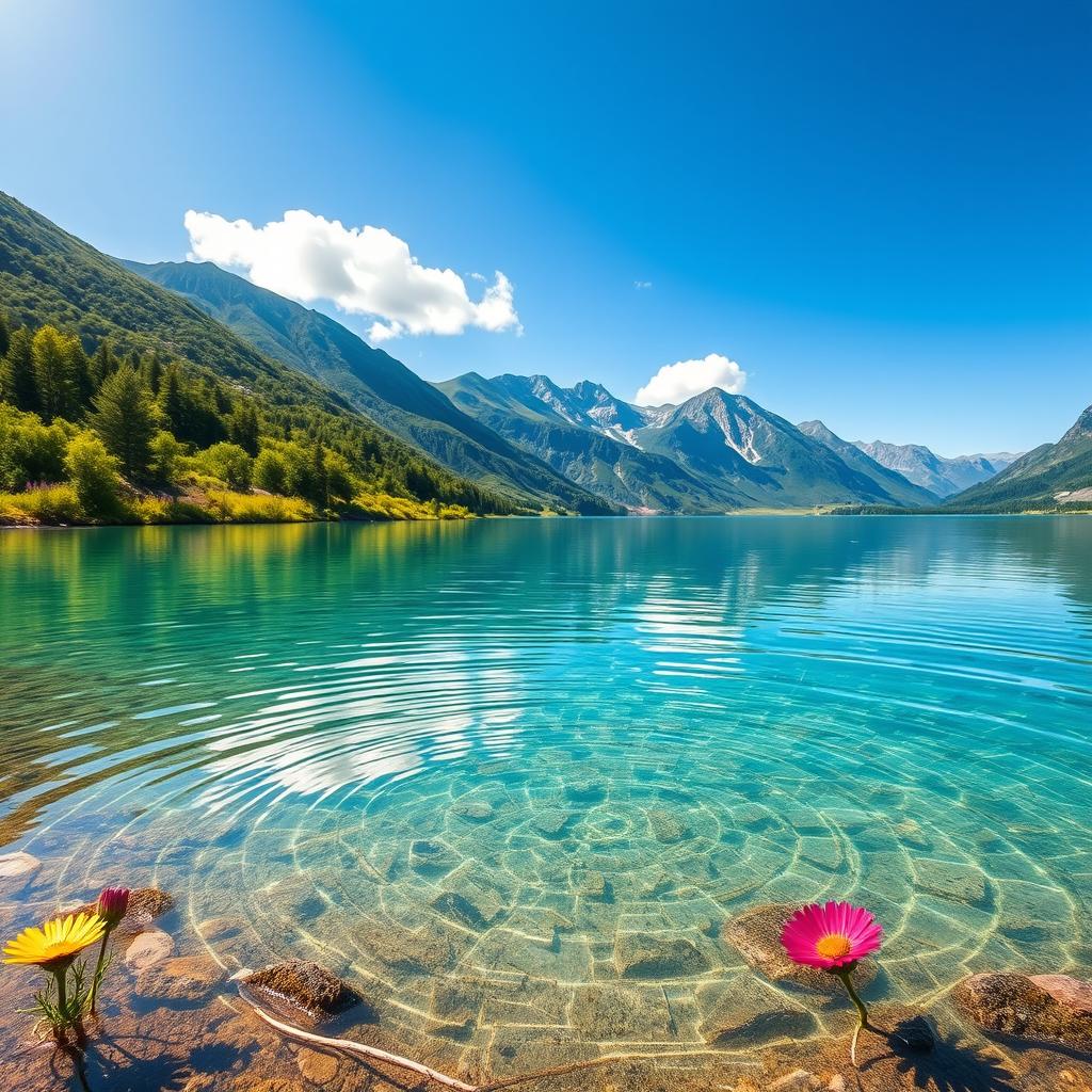 A stunning, high-resolution image showcasing tranquil water features