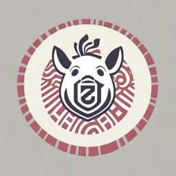 A high-quality crest design incorporating the previously described futuristic pig head