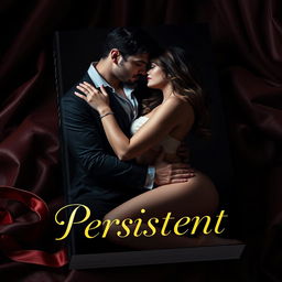 An artistic and captivating book cover design for 'Persistent' that blends the themes of BDSM and love in a visually stunning way