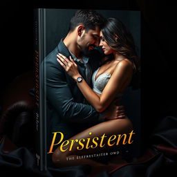 An artistic and captivating book cover design for 'Persistent' that blends the themes of BDSM and love in a visually stunning way