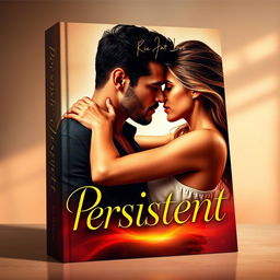 An engaging book cover design for 'Persistent' that captures the essence of a strong-willed love between a man and a woman