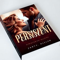An engaging book cover design for 'Persistent' that captures the essence of a strong-willed love between a man and a woman