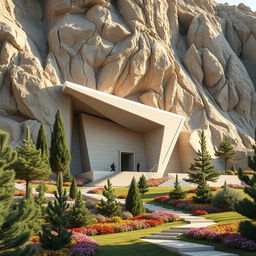 The tomb of an Iranian-Islamic hero, located amidst the serene mountains, featuring dimensions of 15 meters in width and 20 meters in depth