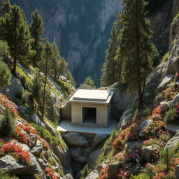 A breathtaking view of the tomb of an Iranian-Islamic hero, situated in a mountainous area