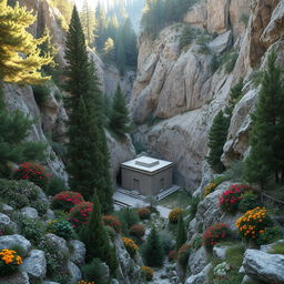 A breathtaking view of the tomb of an Iranian-Islamic hero, situated in a mountainous area