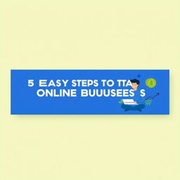 An Instagram carousel cover design titled '5 Easy Steps to Start Your Online Business'