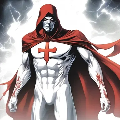 The superhero character, Deadman, is depicted as an acephalous ghost with incredible powers.