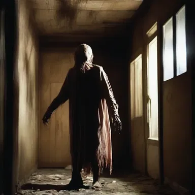 The horror movie featured an acephalous creature roaming through the haunted house.