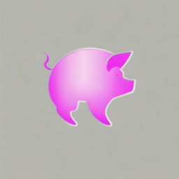 A digital art representation of a futuristic pig emblem