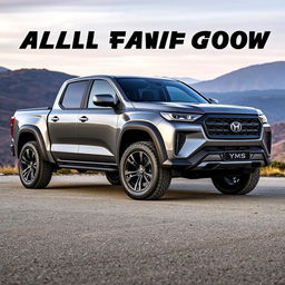 A gray metallic pickup truck with an all-terrain, yet sporty and luxurious design
