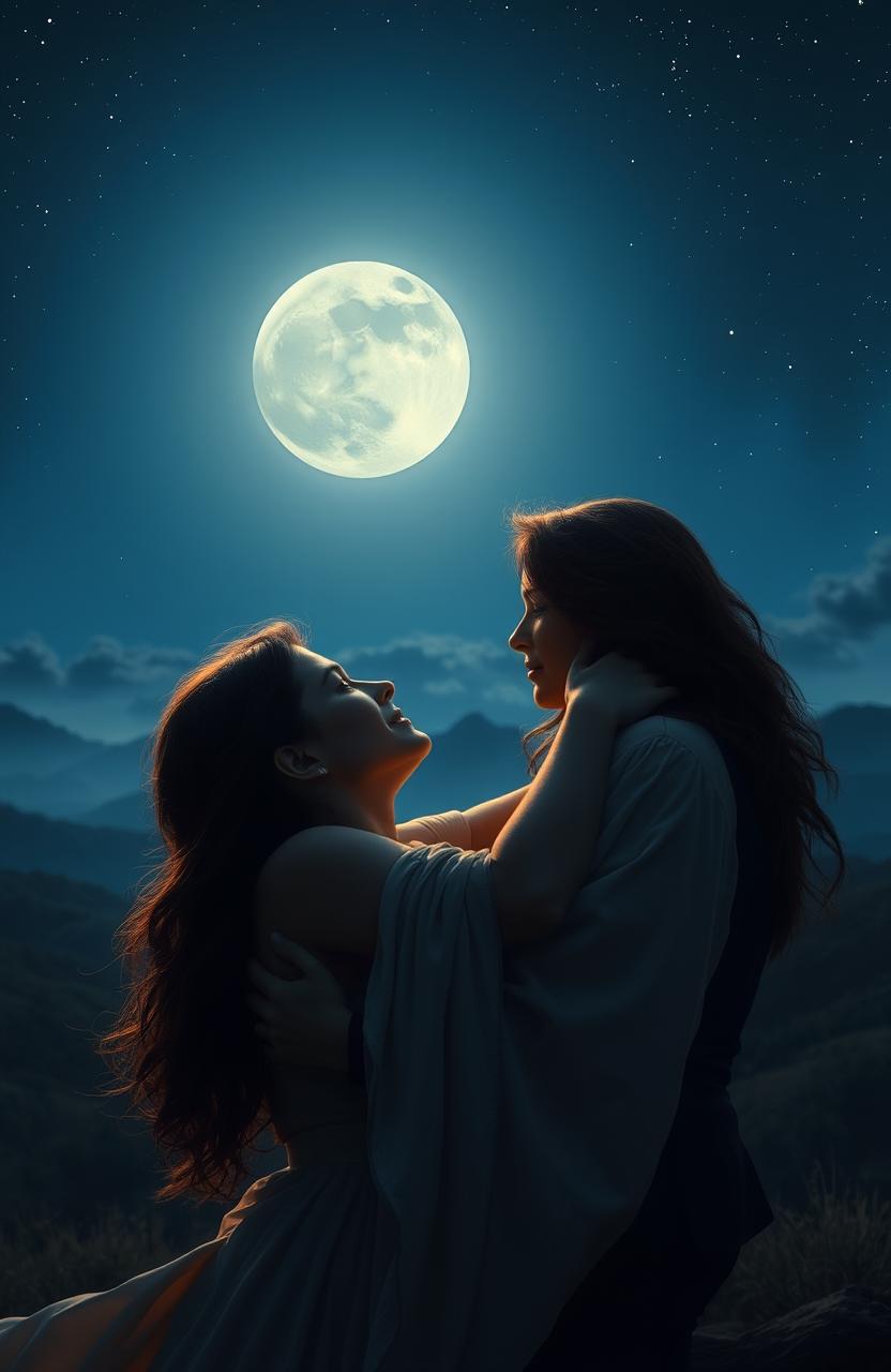 A dramatic and emotional scene depicting a powerful theme of sacrifice for love