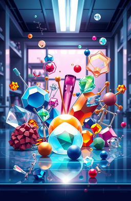 An engaging and visually striking illustration representing the field of material science