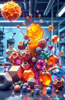 An engaging and visually striking illustration representing the field of material science