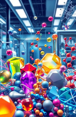 An engaging and visually striking illustration representing the field of material science