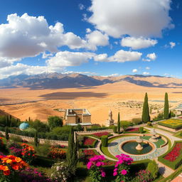A stunning panoramic view showcasing the diverse landscapes of Iran