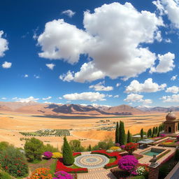 A stunning panoramic view showcasing the diverse landscapes of Iran