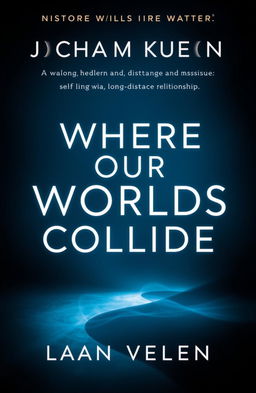 A classic and aesthetic book cover design for a novel titled 'Where Our Worlds Collide'