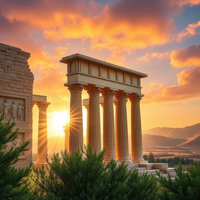 A mesmerizing view of Persepolis (Takhte Jamshid), showcasing the extraordinary ruins of this ancient Persian capital