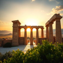 A mesmerizing view of Persepolis (Takhte Jamshid), showcasing the extraordinary ruins of this ancient Persian capital