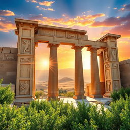 A mesmerizing view of Persepolis (Takhte Jamshid), showcasing the extraordinary ruins of this ancient Persian capital