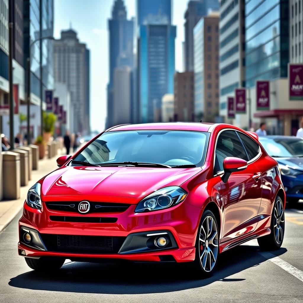 A sleek and stylish Fiat Bravo GT in vibrant colors, showcasing its sporty design and modern aesthetics