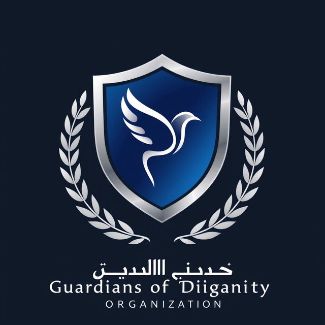 A sleek and modern logo design for an organization named 'Guardians of Dignity'
